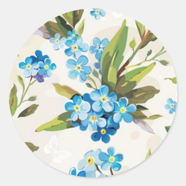 Adesivo Floral Azul (Frente)