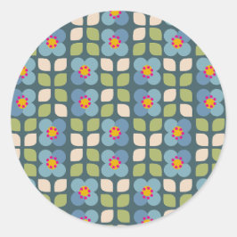 Adesivo Floral Azul e Verde - Bloom & Stick