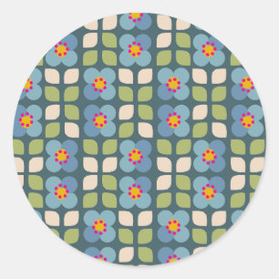 Adesivo Floral Azul e Verde - Bloom & Stick
