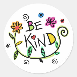 Adesivo Floral Be Kind