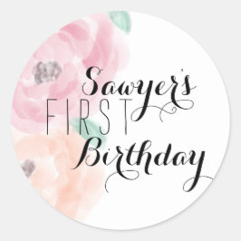 Adesivo Floral Birthday Sticker