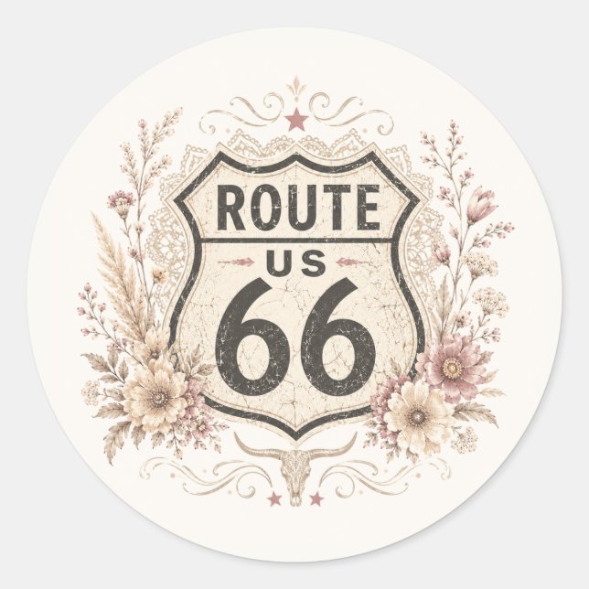 Adesivo Floral Boho Mother Road (Frente)