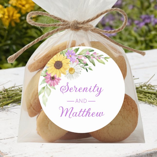 Adesivo Floral Boho Sunflower Daisy Garden Wedding (Criador carregado)