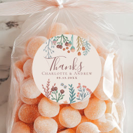 Adesivo Floral Boho Wildflower Wedor Favor