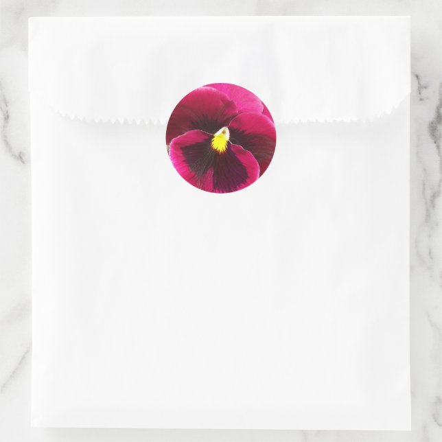 Adesivo Floral bonito Purple Pansy (Bolsa)