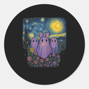 Adesivo Floral Boo Ghost Night Girl Fall Spooky