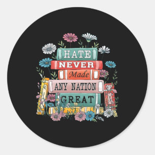 Adesivo Floral Books Flower Anti Trump Democrata President