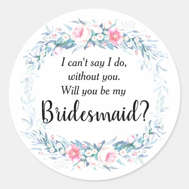 Adesivo Floral Bridesmaid (Frente)