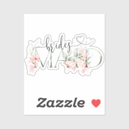 Adesivo Floral Bridesmaid Sticker, Presente de Festa de so