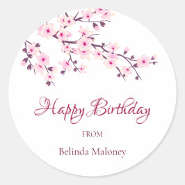 Adesivo Floral Cherry Blossomo Rosa | Aniversário Personal