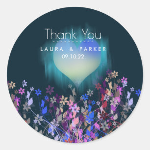 Adesivo Floral Chic Girly Obrigado Amor De Casamento