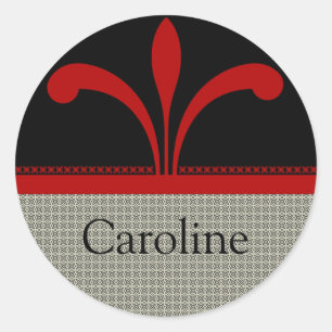 Adesivo Floral Chic Stickers, vermelho escuro
