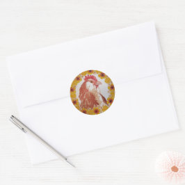 Adesivo Floral Chicken Wreath Stickers