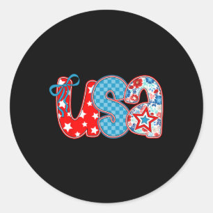 Adesivo Floral Coquette Usa Independência Dia 4 De Julho M