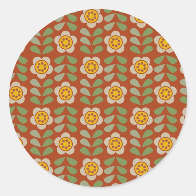 Adesivo Floral Cores Terrosas - Bloom & Stick (Frente)