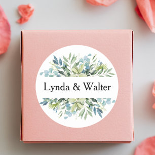 Adesivo Floral de Aquarela Elegante para Casamento Persona