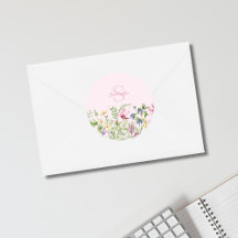 Floral de Flor Selvagem Rosa Personalizado