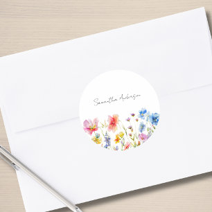 Adesivo Floral de Flor Silvestre Personalizado