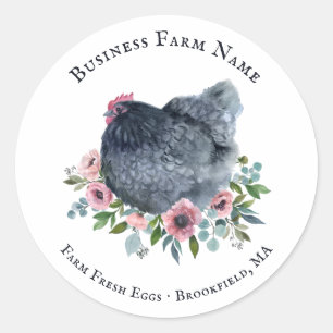Adesivo Floral de Frango Rustic Watercolor