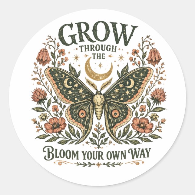 Adesivo Floral de Mariposa Celestial (Frente)