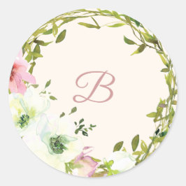 Adesivo floral de rosa Blush