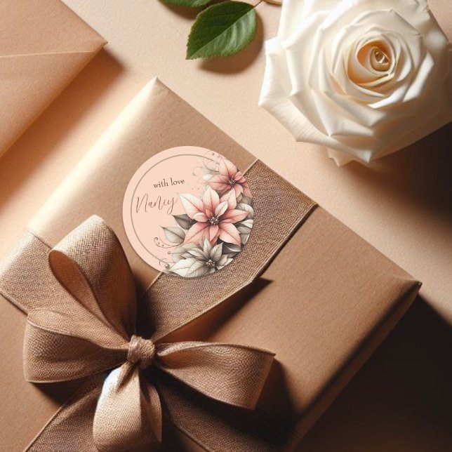 Adesivo Floral Delicada Personalizável (Criador carregado)