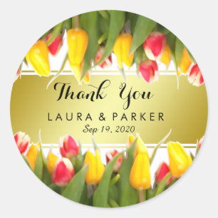 Adesivo Floral Dourada Faux Obrigado A Sua Clássica Ronda 