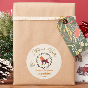 Adesivo Floral Dourado Escuro com relevo Leo Zodiac