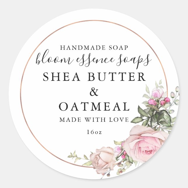 Adesivo Floral e Folha | Vinheta de sabão (Frente)