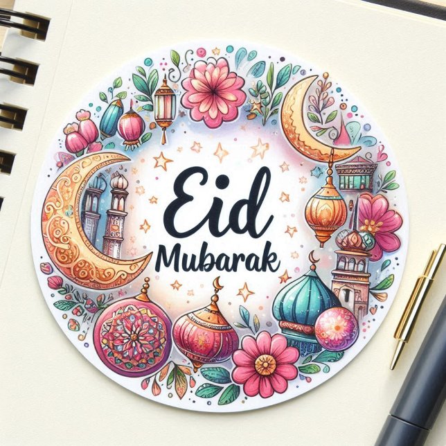 Adesivo Floral Eid Mubarak (Eid Sticker)