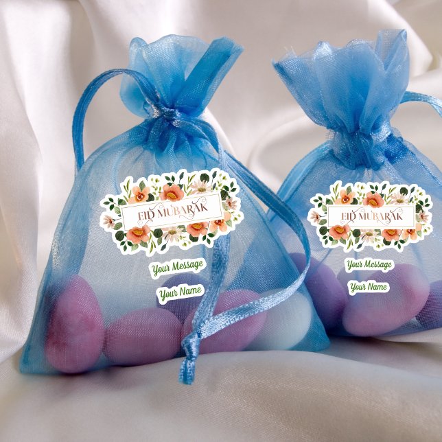 Adesivo Floral Eid Mubarak (Criador carregado)
