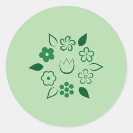 Adesivo Floral Emerald Forest Green Primavera Fllower