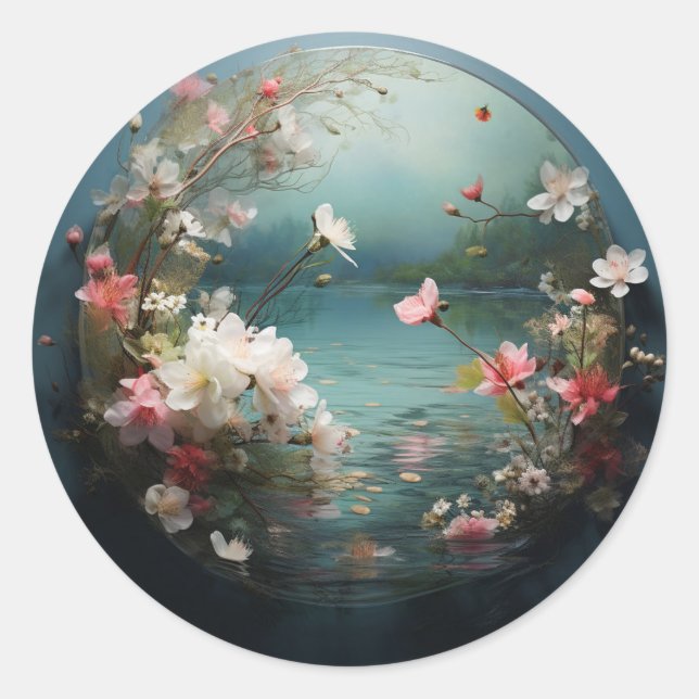 Adesivo Floral Fantasy Stickers - Um Burst de Bl Bonito (Frente)