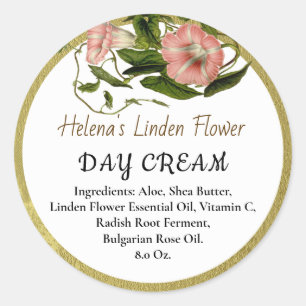 Adesivo Floral Faux Dourado Beauam Cream Business