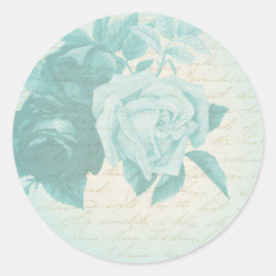 Adesivo floral feminino e delicado de rosa vintage