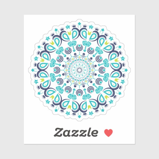 Adesivo Floral Flor Cute Mandala (Folha)