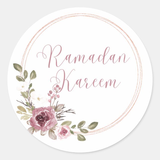 Adesivo Floral Frame Ramadan Kareem Ramadan Stickers (Frente)