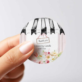 Adesivo Floral Garden Bridal Shower Thank You Favor