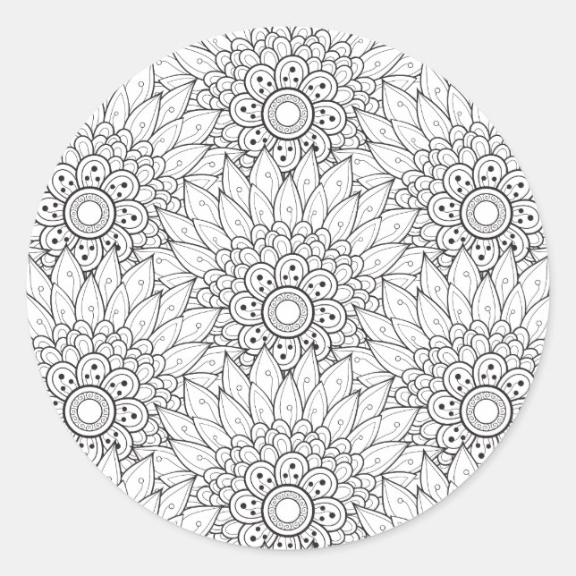 Adesivo Floral Garden Doodle (Frente)