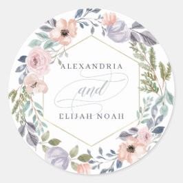 Adesivo Floral Geométrico Rosa Branca e Rosa Rosa Rosa Ros