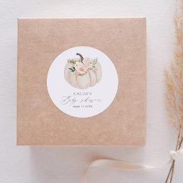 Adesivo Floral Greenery Pumpkin Chá de fraldas