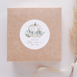 Adesivo Floral Greenery Pumpkin Chá de fraldas