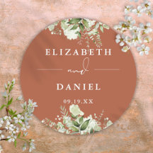 Floral Greenery Terracotta Wedding Favor