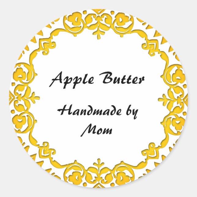 Adesivo Floral Home Business Canning Soap Labs Amarelo (Frente)