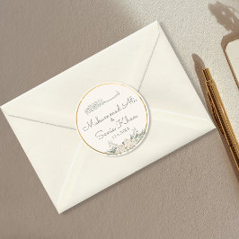 Adesivo Floral Ivory Cream e Dourado Casamento Muçulmano I
