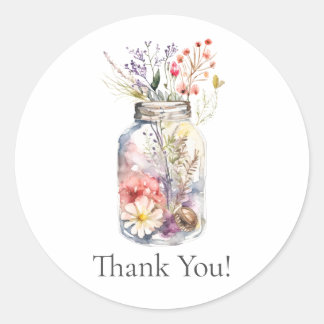 Adesivo Floral Jar Florist Business Sticker