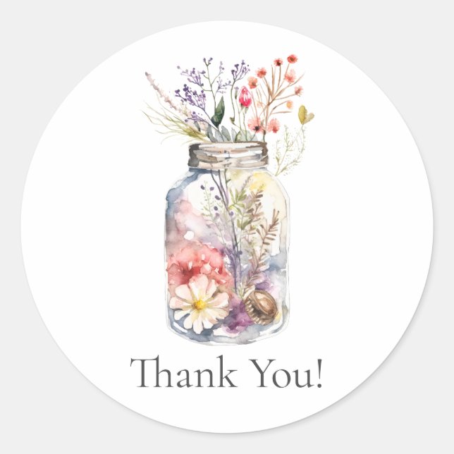 Adesivo Floral Jar Florist Business Sticker (Frente)