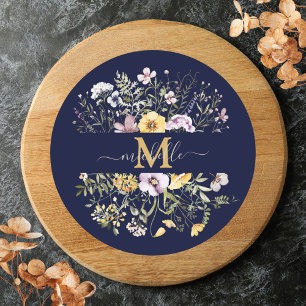 Adesivo Floral Jardim de Flores Silvestres Colorido Monogr