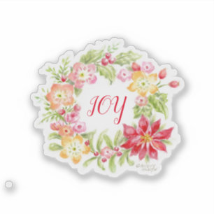 Adesivo Floral Joy Medley Wreath Custom-Cut Vinyl Sticker