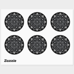 Adesivo Floral Mandala Modelo Classic Round Sticker